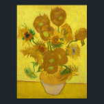 Sunflowers, 1889 by Vincent van Gogh Poster<br><div class="desc">Vincent van Gogh - Sunflowers,  1889. 
Vincent Willem van Gogh (1853-1890) was a Dutch Post-Impressionist painter who posthumously became one of the most famous and influential figures in Western art history.</div>