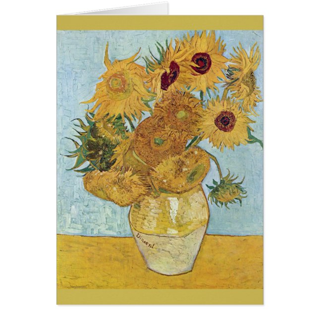 Sunflowers 1889 Vincent Van Gogh (Front)