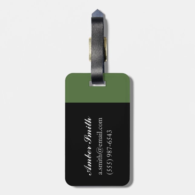 Sunflowers 1996 luggage tag (Back Vertical)