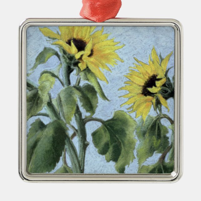 Sunflowers 1996 metal tree decoration (Front)
