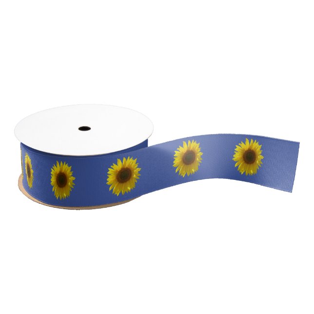 Sunflowers 1/2" wide grosgrain ribbon (Spool)