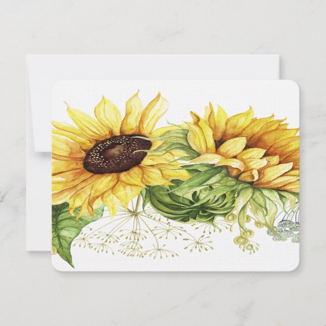 Sunflowers 2 Stationery / Invitations (Front)