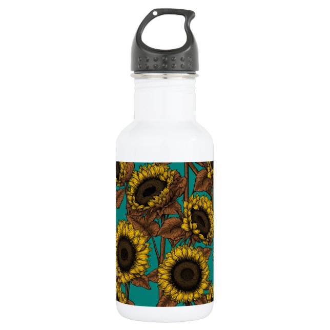 Sunflowers 532 Ml Water Bottle (Front)