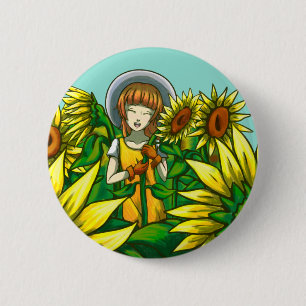 Sunflowers 6 Cm Round Badge
