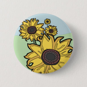 Sunflowers 6 Cm Round Badge