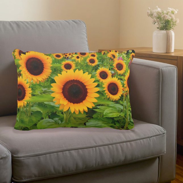 Sunflowers Accent Pillow (Accent pillow with sunflowers)