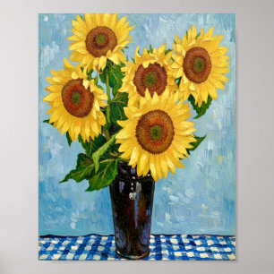 Sunflowers After Van Gogh Poster