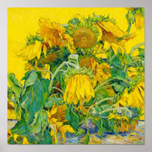 Sunflowers After Van Gogh Poster