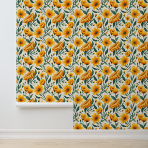 Sunflowers and Buttercups Wallpaper