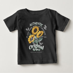 Sunflowers and Butterflies Graphic Baby T-Shirt
