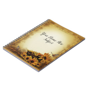 Sunflowers and Butterflies Notebook