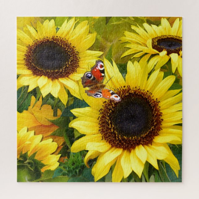 Sunflowers and Butterfly Jigsaw Puzzle (Vertical)
