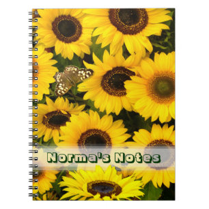 Sunflowers and Butterfly Notebook