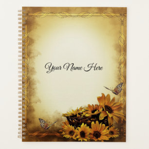 Sunflowers and Butterfly's  Personalised Planner
