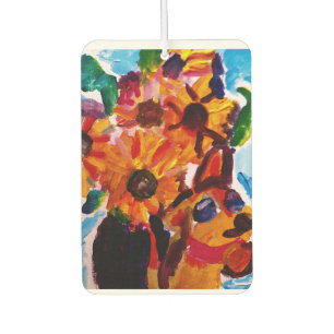 Sunflowers and chihuahua car air freshener