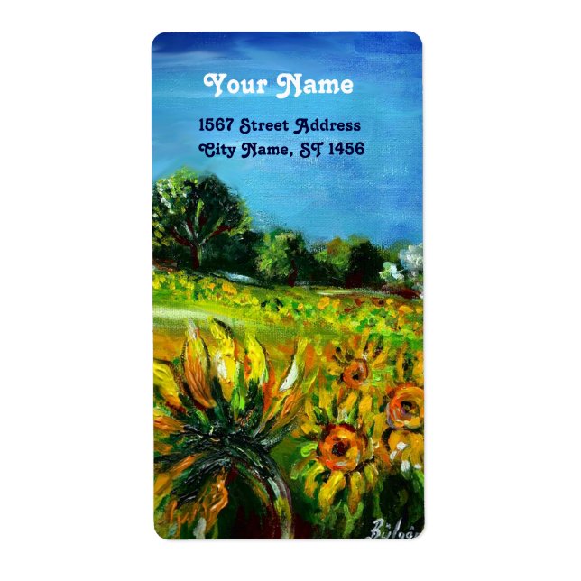 SUNFLOWERS AND COUNTRYSIDE IN TUSCANY (Front)