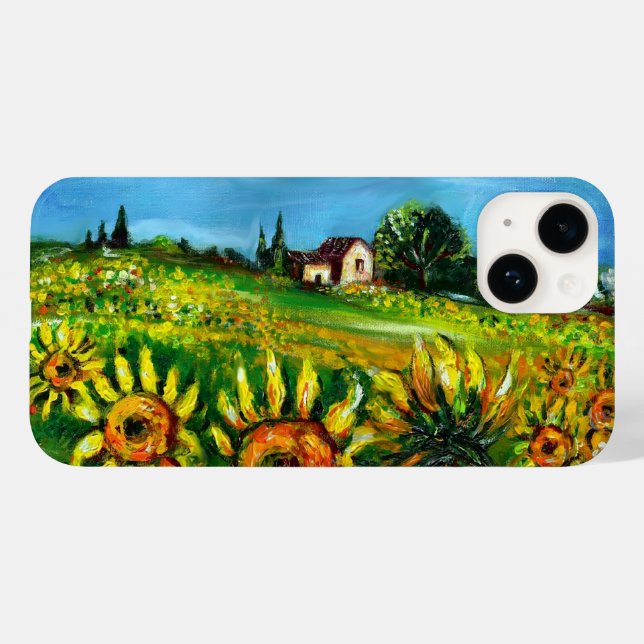 SUNFLOWERS AND COUNTRYSIDE IN TUSCANY Case-Mate iPhone CASE (Back (Horizontal))