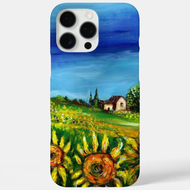 SUNFLOWERS AND COUNTRYSIDE IN TUSCANY Case-Mate iPhone CASE (Back)