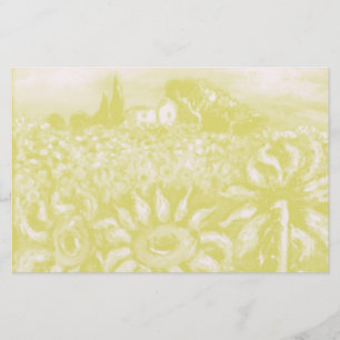 SUNFLOWERS AND COUNTRYSIDE IN TUSCANY STATIONERY