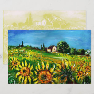 SUNFLOWERS AND COUNTRYSIDE IN TUSCANY STATIONERY