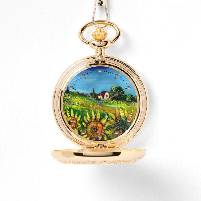 SUNFLOWERS AND COUNTRYSIDE IN TUSCANY WATCH (Front)