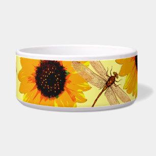 Sunflowers And Dragonflies,  