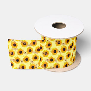Sunflowers And Dragonflies, Satin Ribbon