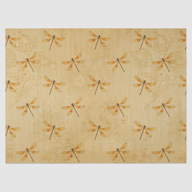 Sunflowers and Dragonflies Series Design 17 Tissue Paper (Front)