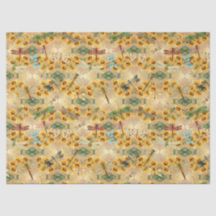 Sunflowers and Dragonflies Series Design 1 Tissue Paper
