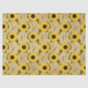 Sunflowers and Dragonflies Series Design 7 Tissue Paper