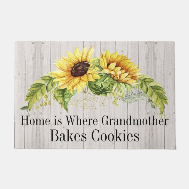 SUNFLOWERS and Grandmother Doormat (Front)
