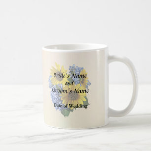 Sunflowers and Hydrangeas Wedding Products Coffee Mug