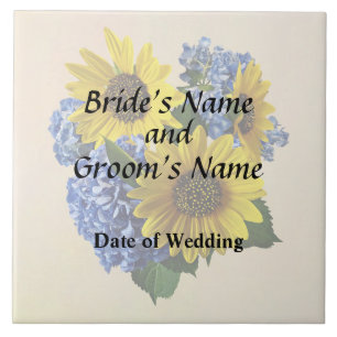 Sunflowers and Hydrangeas Wedding Products Tile