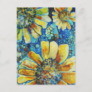Sunflowers and Polk a Dots Postcard