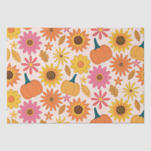 Sunflowers and Pumpkins Fall Pattern Tissue Paper