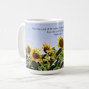 Sunflowers and Sky with Scripture Mug Cup