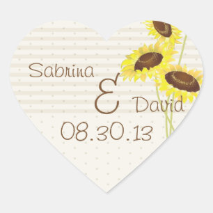 Sunflowers And Stripes Collection Envelope Seal