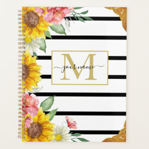 Sunflowers and Stripes Planner