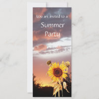 SUNFLOWERS AND SUMMER SUNSET RUSTIC WEDDING PARTY