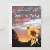 SUNFLOWERS AND SUMMER SUNSET RUSTIC WEDDING PARTY