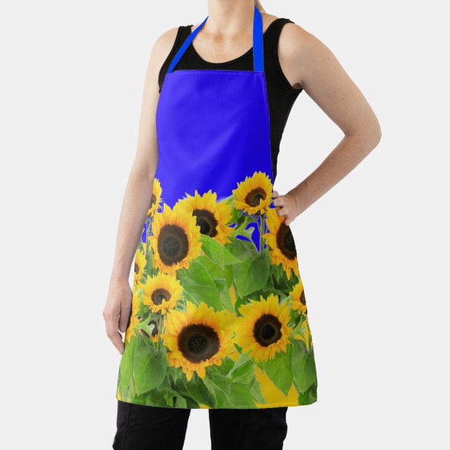 Sunflowers Apron Ukraine Flag Colours - Support (Insitu)