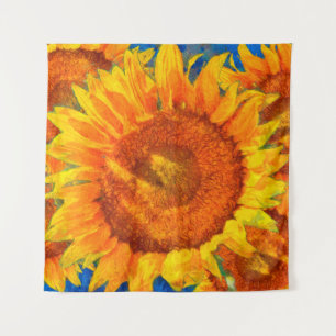 Sunflowers arrangement. Van Gogh style imitation. Tapestry