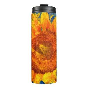 Sunflowers arrangement. Van Gogh style imitation.  Thermal Tumbler