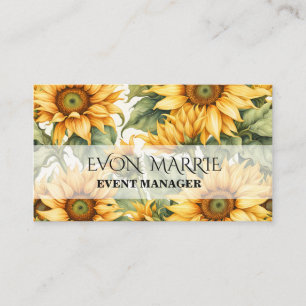 Sunflowers Art Drawing Business Card