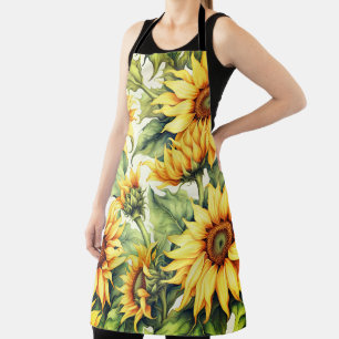 Sunflowers Art Pattern Design Apron