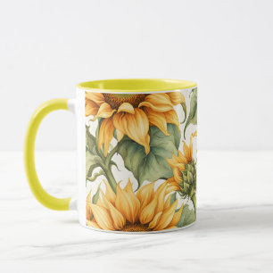 Sunflowers Art Pattern Design Mug