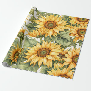 Sunflowers Art Pattern Design Wrapping Paper
