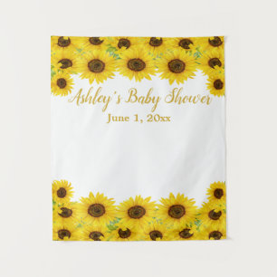Sunflowers Baby Shower Backdrop Photo Booth Prop Tapestry