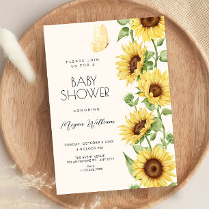 Sunflowers baby shower Invitation