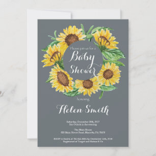 Sunflowers Baby Shower Invitation